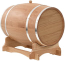 Solid Oak Wood Wine Barrel with Tap Wooden Whisky Bourbon Tequila Rum Cocktail Cask Container for Wine Aficionado Antique-Style 35L 48 x 31 x 38 cm Brown
