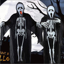 Ghost Bones Clothes for Halloween Dance Costume Party Cosplay Masquerade Skeleton Cloak Adult/Child