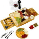 Unique Cheese Board Birthday Gifts for Women - Bamboo Cheese Platter with Knife Set Perfect as House Warming Present for New Home Kitchen Gifts Wedding Gifts for Couple