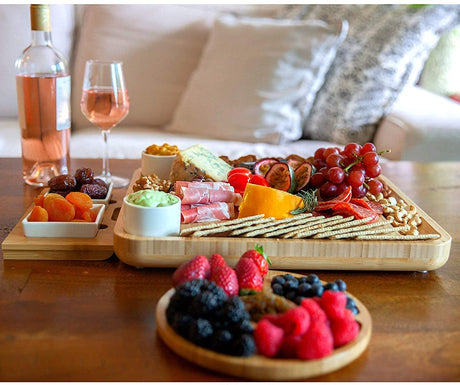 Unique Cheese Board Birthday Gifts for Women - Bamboo Cheese Platter with Knife Set Perfect as House Warming Present for New Home Kitchen Gifts Wedding Gifts for Couple