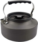 17pcs Camping Cookware Mess Kit, Non-Stick Lightweight Pots Pan Set with Stainless Steel Cups Plates Forks Knives Spoons for Camping, Backpacking, Outdoor Cooking and Picnic Black