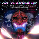 MEGOO Led Mask with Bluetooth Programmable App,Shining Led Light Up Face Mask for Adult Kid Halloween Masquerade Party
