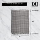DII Rustic Farmhouse Cotton Diamond Blanket Throw with Fringe for Chair, Couch, Picnic, Camping, Beach, & Everyday Use, 50 x 60 - Double Diamond Mineral Contemporary Mineral