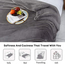 Sherpa Fleece Throw Blanket, Double-Sided Super Soft Reversible Bed and Couch Blanket, Warm and Lightweight Home Decoration Blanket, Grey for Single Size 130 x 150cm 130 x 150cm Grey