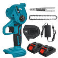 Drillpro 6 Inch Electric Chain Saw Portable Chainsaws Cutter Woodworking Tool W/ 1pc or 2pcs Battery