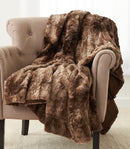 Pinzon Faux Fur Throw Blanket 63" x 87", Alpine Brown Alpine Brown 63" x 87"