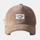 Unisex Baseball Cap Solid Color Letter Patch Dome All-match Warmth Driving Hat