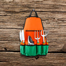 Garden Tool Set, 12 Piece Aluminum Hand Tool Kit, Garden Canvas Apron with Storage Pocket, Outdoor Tool, Heavy Duty Gardening Work Set with Ergonomic Handle, Gardening Tools for women men Orange 12PCS