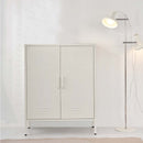 ArtissIn Sweetheart Metal Locker Storage Shelf Shoe Cabinet Buffet Sideboard White