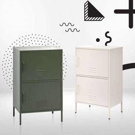 ArtissIn Double Storage Cabinet Shelf Organizer Bedroom Green