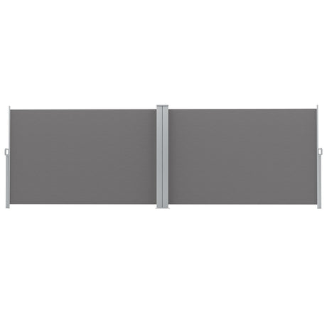 Instahut Side Awning Sun Shade Outdoor Blinds Retractable Screen 1.8X6M Grey