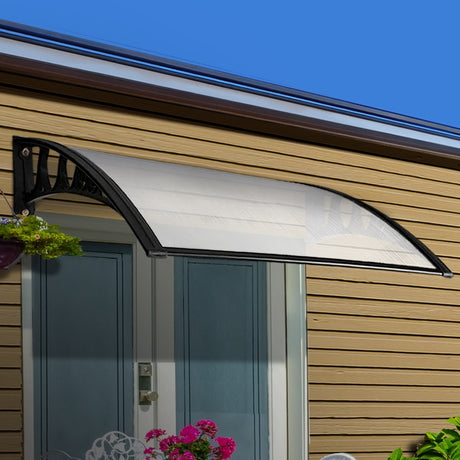Instahut DIY Window Door Awning Shade 1 x 2m - Transparent