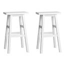 Artiss Set of 2 Beech Wood Bar Stools - White