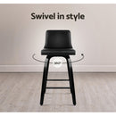 Artiss Set of 4 Wooden PU Leather Bar Stool - Black