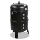 Grillz 3-in-1 Charcoal BBQ Smoker - Black