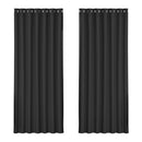 Artiss 2X Blockout Curtains Blackout Window Curtain Eyelet 240x230cm Black