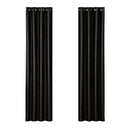 Artiss 2X Blockout Curtains Blackout Window Curtain Eyelet 140x230cm Black