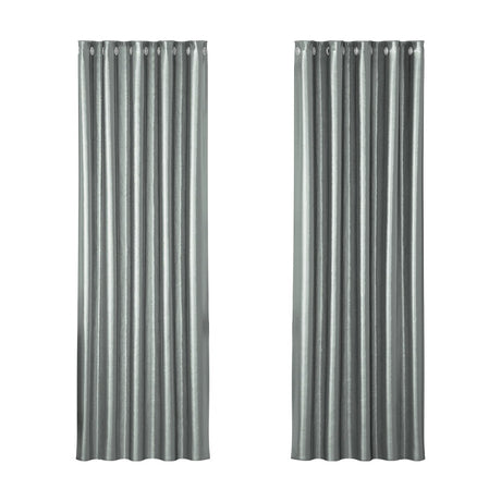 Artiss 2X Blockout Curtains Blackout Window Curtain Eyelet 180x213cm Grey