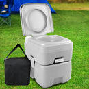 Weisshorn 20L Portable Outdoor Camping Toilet with Carry Bag- Grey