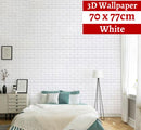 3D Wallpaper Tiles 70 x 77cm White Brick 10pcs