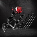 Giantz Petrol Post Hole Digger Drill Borer Fence Extension Augers Bits 80CC