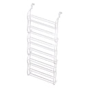 Artiss Shoe Rack 12-tier 24 Pairs Wall Mounted Metal Plastic Shoe Shleves White