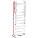 Artiss Shoe Rack 12-tier 24 Pairs Wall Mounted Metal Plastic Shoe Shleves White