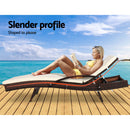 Gardeon Outdoor Sun Lounge Chair with Cushion - Brown