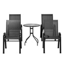 Gardeon Outdoor Furniture 5PC Table and chairs Stackable Bistro Set Patio Coffee