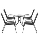 Gardeon Outdoor Furniture 5PC Table and chairs Stackable Bistro Set Patio Coffee