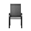Gardeon 2X Outdoor Stackable Chairs Lounge Chair Bistro Set Patio Furniture