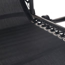 Zero Gravity Chairs 2PC Reclining Outdoor Furniture Sun Lounge Folding Camping Lounger Black