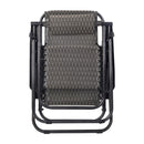 Gardeon Zero Gravity Chairs 2PC Reclining Outdoor Furniture Sun Lounge Folding Camping Lounger Grey