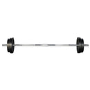 38KG Barbell Weight Set Plates Bar Bench Press Fitness Exercise Home Gym 168cm