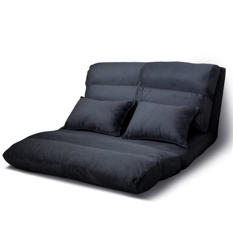 Artiss Lounge Sofa Bed Floor Recliner Chaise Folding Suede