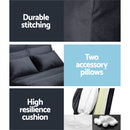 Artiss Lounge Sofa Bed Floor Recliner Chaise Folding Suede