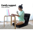 Artiss Lounge Sofa Floor Recliner Futon Chaise Folding Couch Black