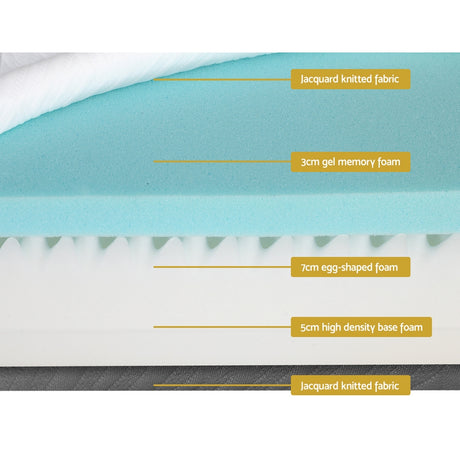 Giselle Bedding Memory Foam Mattress Bed Cool Gel Non Spring Comfort Double 15cm