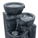 Gardeon 4 Tier Solar Powered Water Fountain with Light - Blue