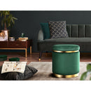Artiss Ottoman Round Velvet Foot Stool Foot Rest Pouffe Padded Seat Pouf Green