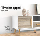 Artiss Wooden Entertainment Unit - White & Wood