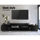 Artiss Entertainment Unit with Cabinets - Black