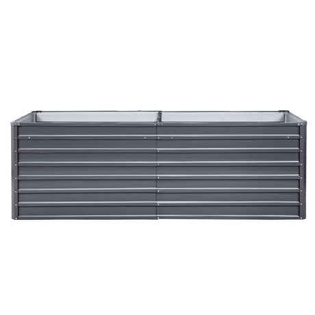 Greenfingers Garden Bed 240X80X77CM Galvanised Raised Steel Instant Planter 2N1