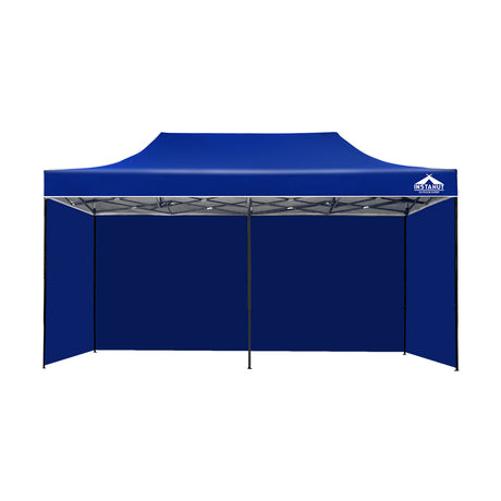 Instahut Gazebo Pop Up Marquee 3x6m Folding Wedding Tent Gazebos Shade Blue