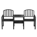 Gardeon Outdoor Garden Bench Steel Table and chair Patio Furniture Loveseat Park