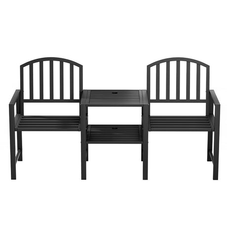 Gardeon Outdoor Garden Bench Steel Table and chair Patio Furniture Loveseat Park