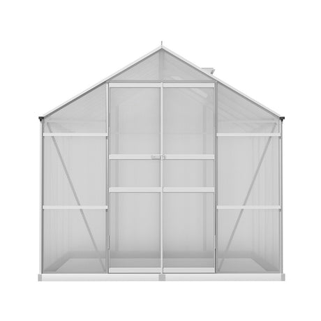 Greenfingers Aluminium Greenhouse Green House Polycarbonate Garden Shed 2.4x2.5M