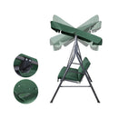 Gardeon Outdoor Swing Chair Garden Bench Furniture Canopy 3 Seater Green