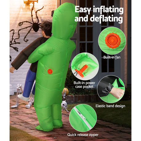 Inflatable Costume Halloween Adult Suit Alien Party Fancy Dress Cosplay Scary Blow up