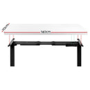 Artiss Standing Desk Electric Adjustable Sit Stand Desks Black White 140cm